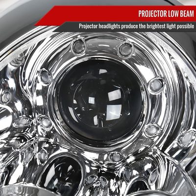 2002-2008 Mini Cooper R50 R53 R52 Single Halo Projector Headlights Chrome
