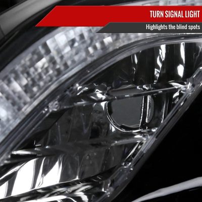 2011-2013 Toyota Corolla Projector Headlights LED Light Glossy Black/Smoke