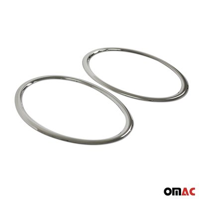 2007-2015 Smart ForTwo Radio Button Switch Seal Washer Trim Stainless Steel 2 Pcs