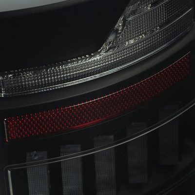 2007-2009 Dodge RAM 1500/2500/3500 White LED Bar Tail Lights Matte Black/Smoke