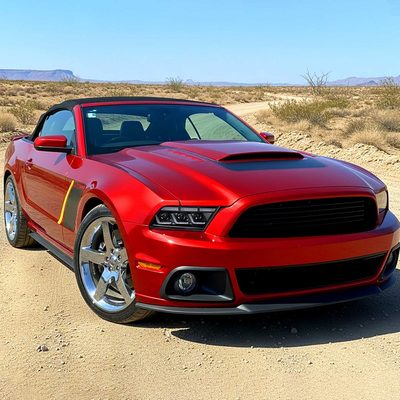 For Ford Mustang 2010-2014 Full LED Projector Headlights Sequential DRL Matte Black Clear Lens
