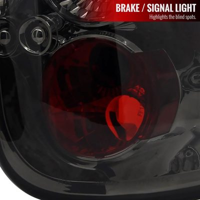 1997-2004 Ford F-150 Flareside Tail Lights Chrome Housing/Smoke Lens