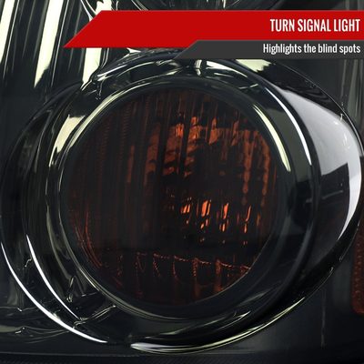 2001-2004 Nissan Frontier XE Factory Style Headlight Chrome/Smoke Lens