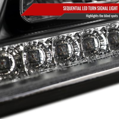 2006-2008 Mercedes W164 ML Class LED Bar Headlights Signal Lights Matte Black