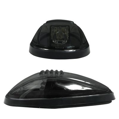 Universal 5PC Set Roof Cab Amber LED Lights Black Housing/Smoke Lens