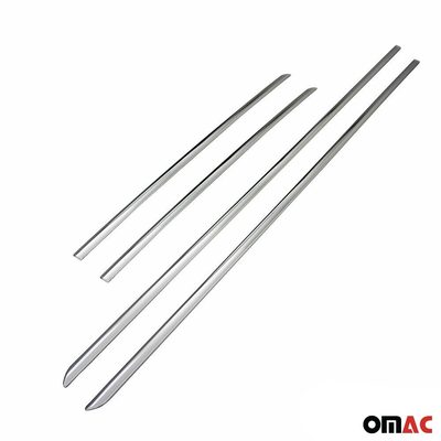 2010-2016 Audi A4 Side Door Molding Trim Skirt Garnish Stainless Steel Silver 4 Pcs