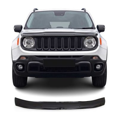 2015-2023 Jeep Renegade Front Bug Shield Hood Deflector Guard Black Smoke