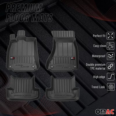 2008-2016 Audi A5 Coupe Cabrio Premium Floor Mats Liners Full Set All Weather Heavy Duty