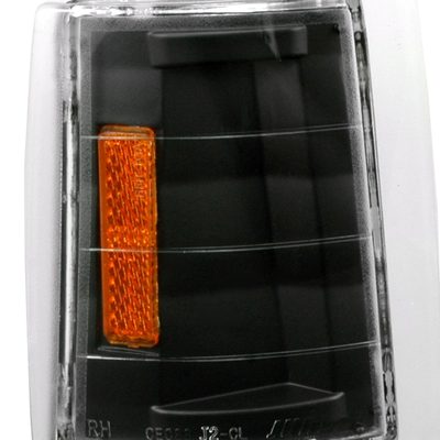 1994-1998 GMC C/K Sierra/Yukon/Suburban Corner Lights Amber Reflectors Black