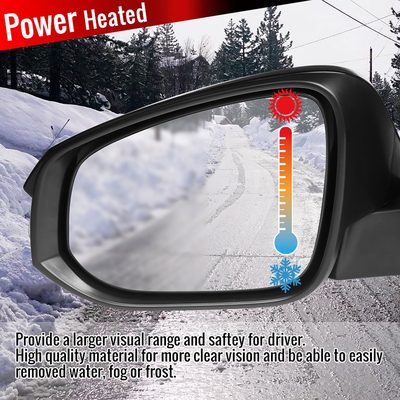 2013-2015 Toyota RAV4 Black 7Pin Heated Side Mirror LED Turn Signal Passenger