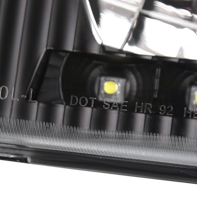 1992-2006 Ford Econoline Factory Headlights SMD LED Light Strip Matt Black