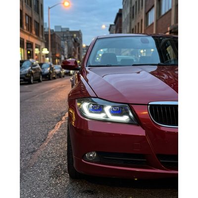 BMW 3 Series E90 LED Headlight Assembly with Dual-Color DRL 2005 - 2012