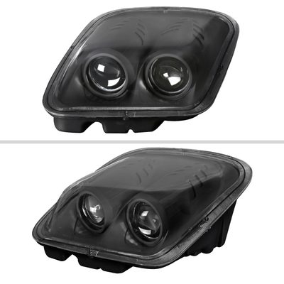 1997-2004 Chevy Corvette C5 H7 Projector Headlights Matte Black/Clear Lens