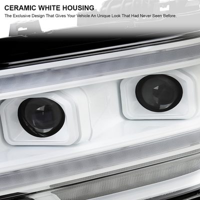 2019-2024 Dodge RAM 2500/3500/4500/5500 LED Signal Headlights White Housing