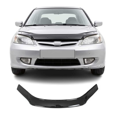 2001-2005 Honda Civic Sedan Front Bug Shield Hood Deflector 1 Pc Smoke