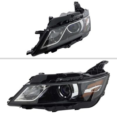For Chevrolet Impala 2014-2020 Factory Style Projector Headlights Jet Black Housing Clear Lens