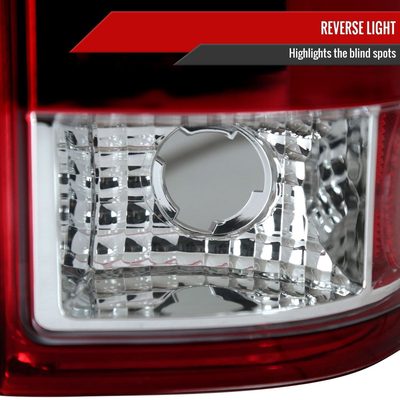 1997-2007 Ford F-150/F-250/350/450/550 Styleside LED Tail Lights Chrome/Red