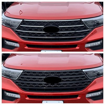2020-2024 Ford Explorer Grille Overlay Gloss Black 1Pcs ABS Plastic