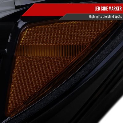 2015-2018 Mercedes-Benz C-Class W205 Signal Headlights Black/Light Smoke