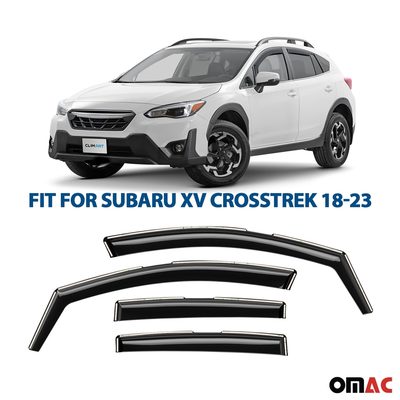 Clim Art Wind Deflectors for Subaru XV Crosstrek 2018-2023 Shatterproof 4 Pcs