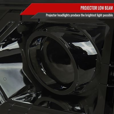 2002-2009 Chevy Trailblazer Projector Headlights LED Light Strip Chrome/Smoke