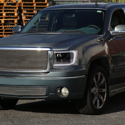 2007-2013 GMC Sierra 1500 2500HD 3500HD LED C-Bar Headlights Jet Black