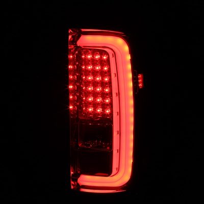 2014-2018 GMC Sierra 1500/2500HD/3500HD LED Tail Lights Chrome/Red Smoke Lens