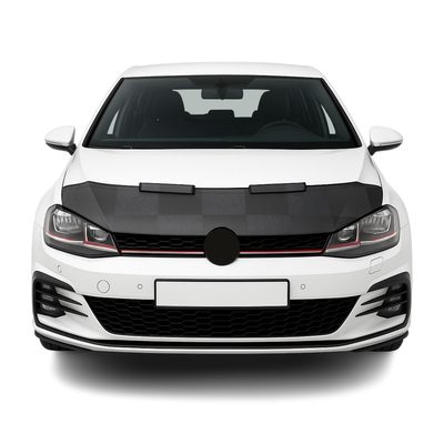 2015-2021 VW Golf Mk7 Car Bonnet Mask Hood Bra Black Chequered 1 Pc