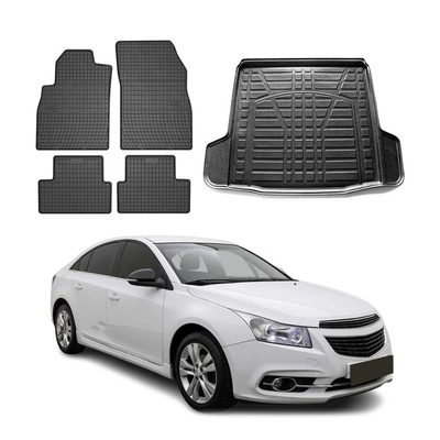 2011-2015 Chevrolet Cruze Floor Mats & Cargo Liner Full Set All Weather Black