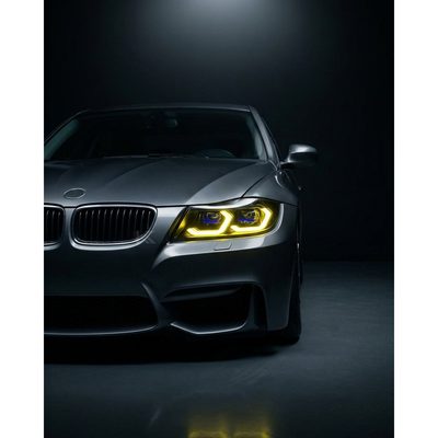 BMW 3 Series E90 LED Headlight Assembly with Dual-Color DRL 2005 - 2012