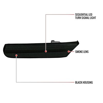 For Porsche 911 986/996 1997-2006 LED Turn Signal Light Smoke With Sequential
