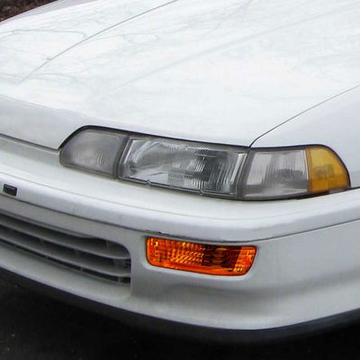 1990-1991 Acura Integra Bumper Lights Chrome Housing/Amber Lens