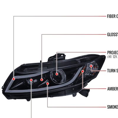 2012-2013 Honda Civic Coupe/ 12-2015 Civic Sedan LED Bar Projector Headlights