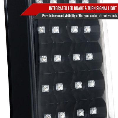 2007-2014 Chevy Silverado V2 LED Tail Lights Matte Black Housing/Clear Lens