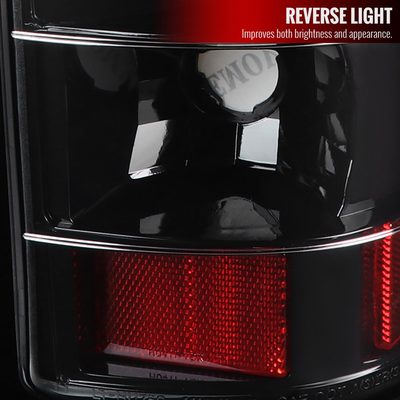 1999-2002 Chevy Silverado/ 99-2006 GMC Sierra LED Tail Lights G2 Jet Black/Clear