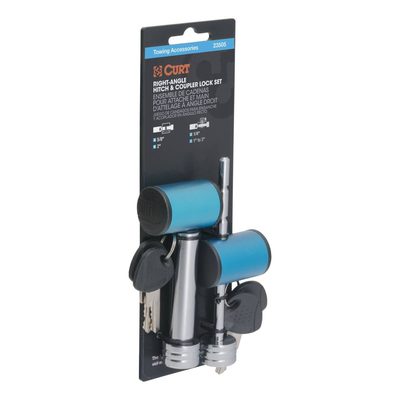 Right-Angle Hitch & Coupler Lock Set (2" Receiver, 1" to 3" Latch)