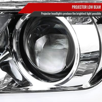 2015-2020 GMC Yukon/Yukon XL LED U-Bar Projector Headlights Chrome/Clear Lens