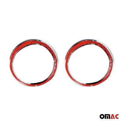 2003-2009 Kia Sorento Fog Light Lamp Bezel Cover Stainless Steel Silver 2 Pcs