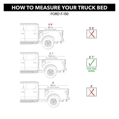 Fits 2009-2014 Ford F150, 6'7" Bed (GXT-61302)