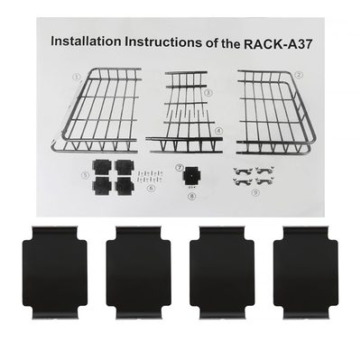 Universal Black Roof Rack Cargo Carrier w/ Extendable Luggage Hold Basket