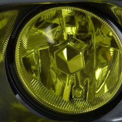 1999-2000 Honda Civic H3 Fog Lights Kit Chrome Housing/Yellow Lens