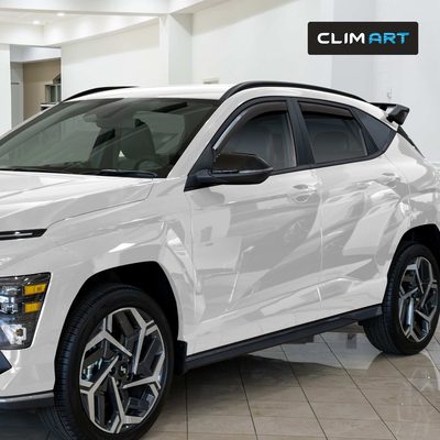Clim Art Wind Deflectors for Hyundai Kona 2024-2026 In-channel Dark Smoke 4Pcs