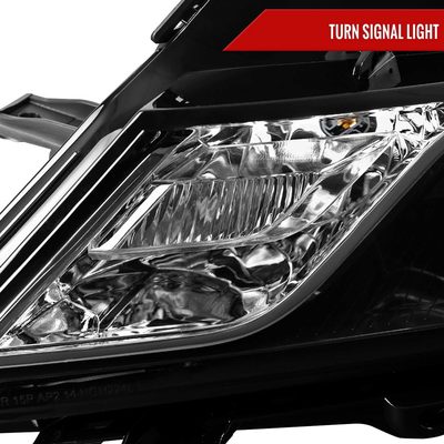 For Chevrolet Impala 2014-2020 Factory Style Projector Headlights Jet Black Housing Clear Lens
