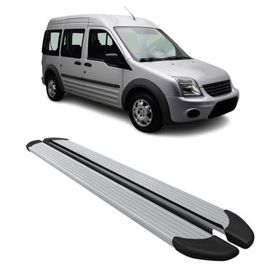 2010-2013 Ford Transit Connect Long Running Boards Side Steps Silver