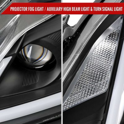 For Infiniti G37 2008-13 / Q60 Coupe 2014-15 LED Projector Headlights Sequential Matte Black Clear Lens Switchback