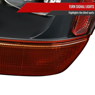 1999-2004 Jeep Grand Cherokee Factory Crystal Headlights Matt Black/Clear