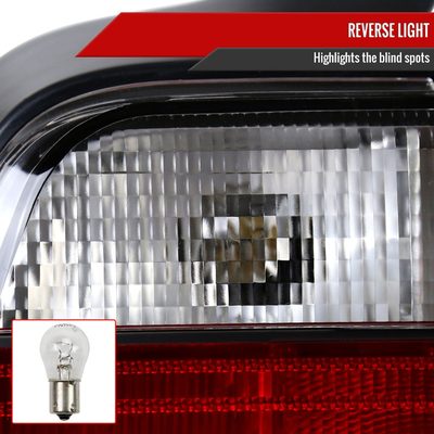 1992-1998 BMW E36 3 Series Sedan Tail Lights Chrome Housing/Red Clear Lens