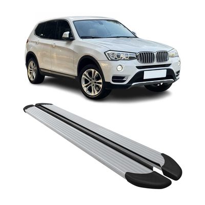 2011-2017 BMW X3 F25 Running Boards Side Step Nerf Bars Aluminium Silver 2x