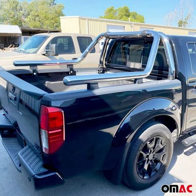 2005-2021 Nissan Frontier Sport Bar Truck Bed Chase Roll Bar Stainless Steel Silver