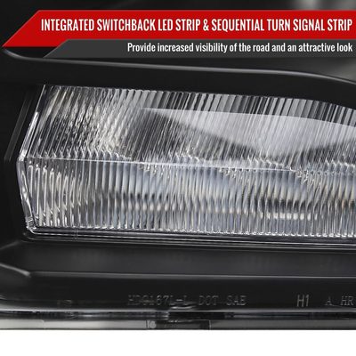 2009-2018 Dodge RAM 1500 / RAM 2500 3500 LED Bar Headlights Black